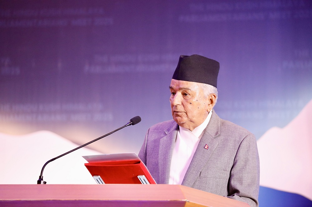 तापमान वृद्धिलाई सीमित राख्न सबै पक्षले पेरिस सम्झौतामा गरेका प्रतिबद्धता पूरा गर्नुपर्छ : राष्ट्रपति