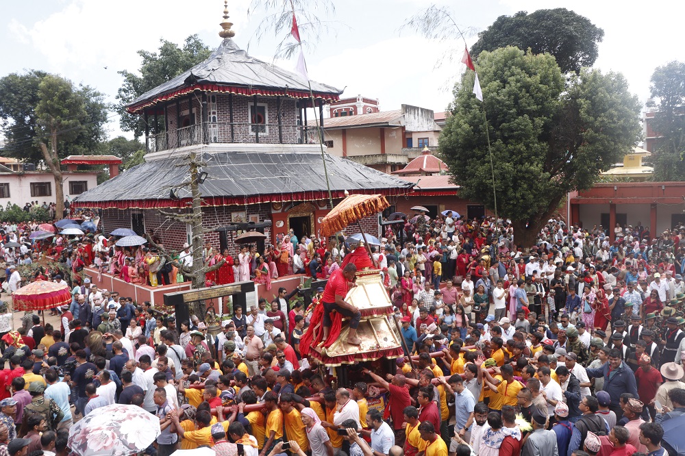 पाल्पामा ऐतिहासिक भगवतीको रथसहित निकालियो सिन्दुरजात्रा