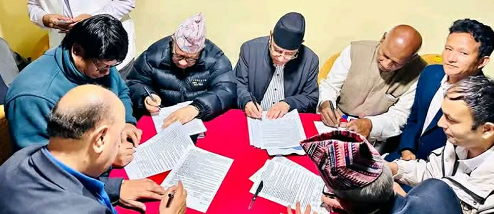 आठ पार्टीबीच एकता हुने, घोषणा कात्तिक १९ गते